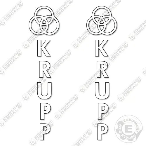 Fits Krup Logo Decal Kit Hammer - 12" Tall 1