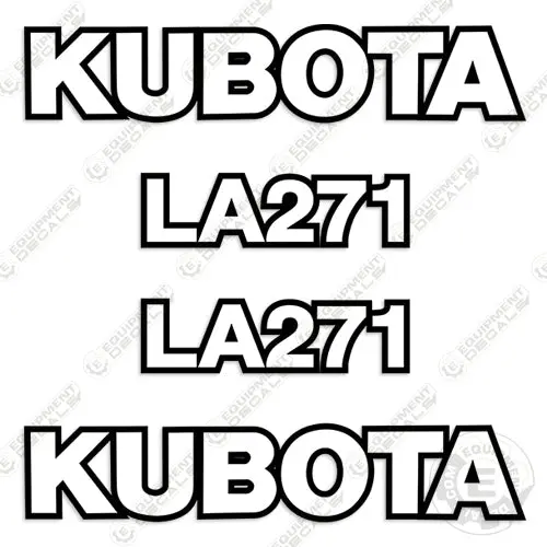 Fits Kubota La271 Decal Kit Front-End Loader Attachment 1