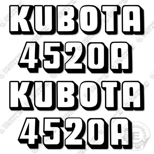 Fits Kubota 4520A Decal Kit Tractor 1
