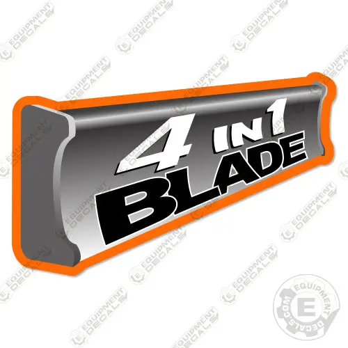 Fits Kubota 4 In 1 Blade Decal 1