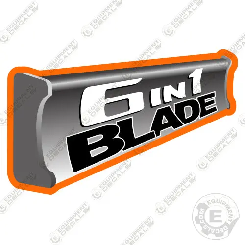Fits Kubota 6 In 1 Blade Decal 1