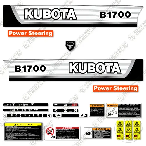 Fits Kubota B1700 Decal Kit Tractor 1