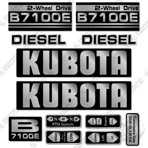 Fits Kubota B7100e Decal Kit Tractor 1