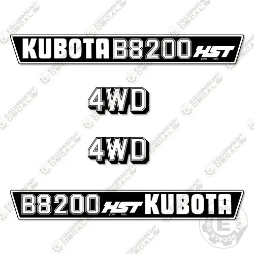 Fits Kubota B8200 Hst Decal Kit Tractor 1