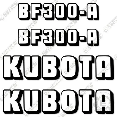 Fits Kubota Bf300-A Decal Kit Tractor 1