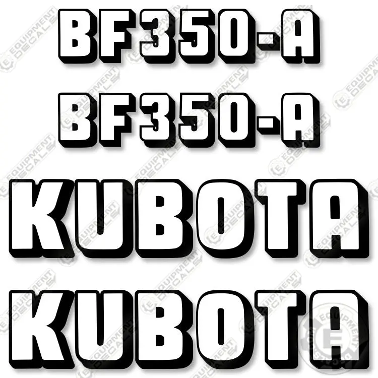 Fits Kubota Bf350-A Decal Kit Tractor 1