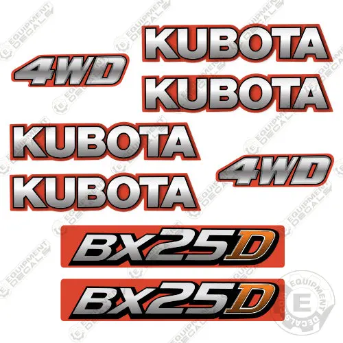 Fits Kubota Bx25d Decal Kit 1