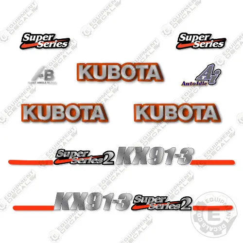 Fits Kubota Kx91-3 Series 2 Decal Kit Mini Excavator 1