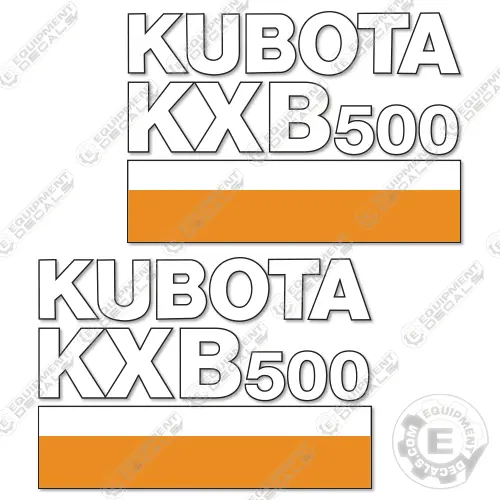 Fits Kubota Kxb500 Decal Kit Hammer 1
