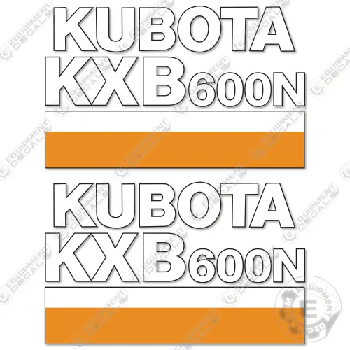 Fits Kubota Kxb600n Decal Kit Hammer 1