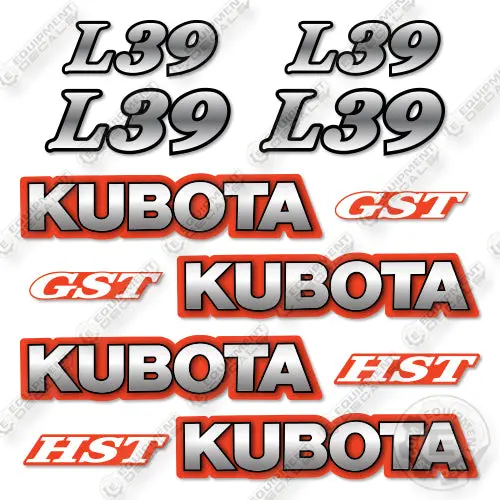 Kubota L39 Decal Kit Backhoe Wheel Loader - Aftermarket Kit 1