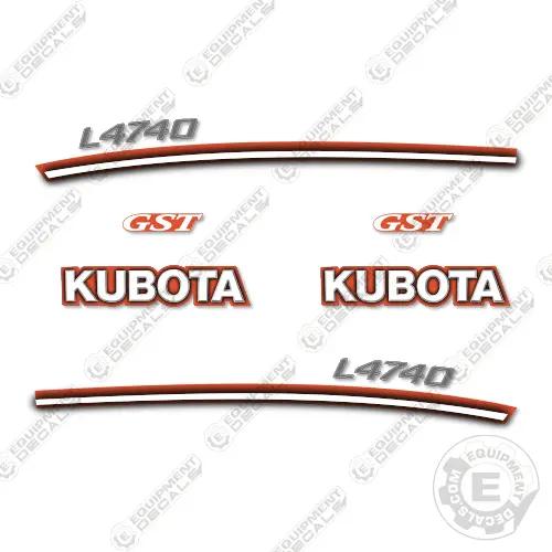 Fits Kubota L4740 Decal Kit Tractor - Style 2 1