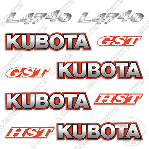 Fits Kubota L4740 Decal Kit Tractor - Style 1 1