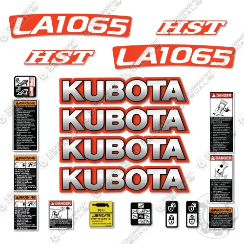 Fits Kubota La1065 Decal Kit Loader Arms 1
