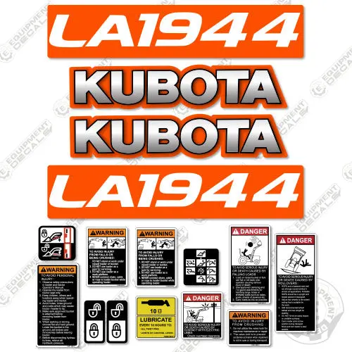 Fits Kubota La1944 Decal Kit Tractor Front End Loader Attachment 1