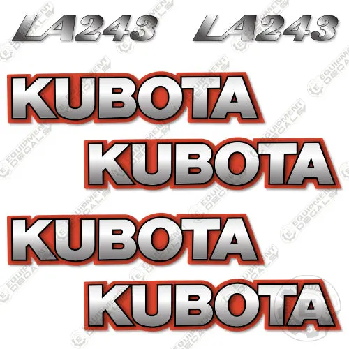 Fits Kubota La243 Decal Kit Tractor Front End Loader Attachment 1