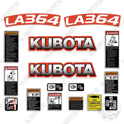 Fits Kubota La364 Decal Kit Tractor Front End Loader Attachment 1