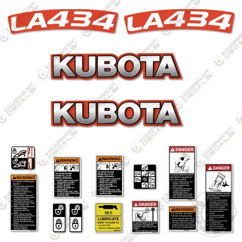 Fits Kubota La434 Decal Kit Tractor Front End Loader Attachment 1