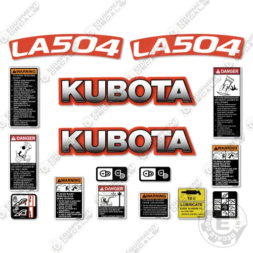 Fits Kubota La504 Decal Kit Tractor Front End Loader Attachment 1