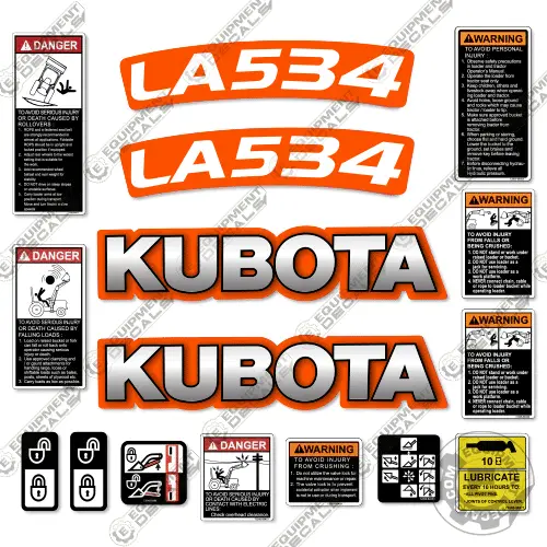 Fits Kubota La534 Decal Kit Tractor Front End Loader Attachment 1