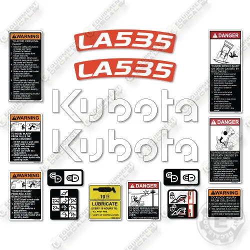 Fits Kubota La535 Decal Kit Compact Tractor 1