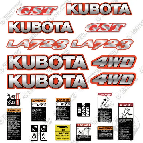 Fits Kubota La723 Decal Kit Tractor 1
