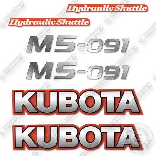 Kubota M5-091 Decal Kit Utility Tractor - Aftermarket Kit 1