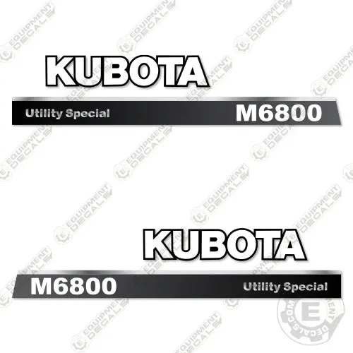 Fits Kubota M6800 Decal Kit Tractor 1