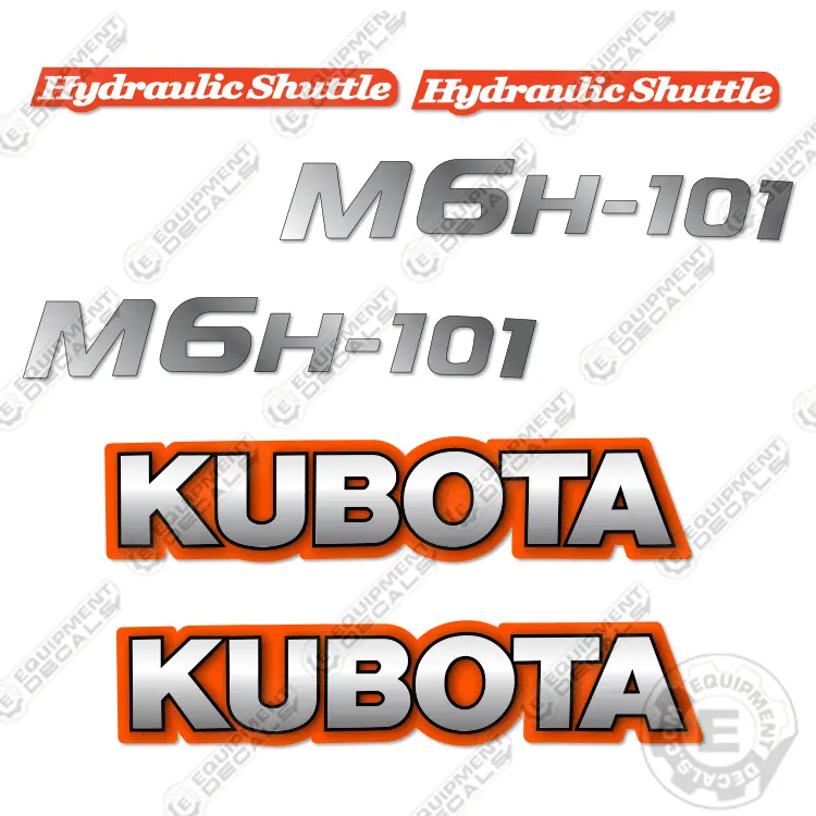 Fits Kubota M6h-101 Decal Kit Tractor Attachment 1