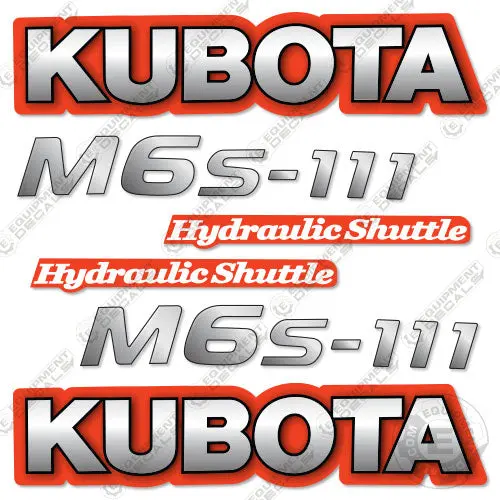 Fits Kubota M6s-111 Decal Kit Tractor Attachment 1