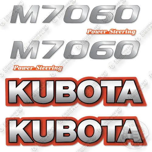 Fits Kubota M7060 Decal Kit Tractor 1