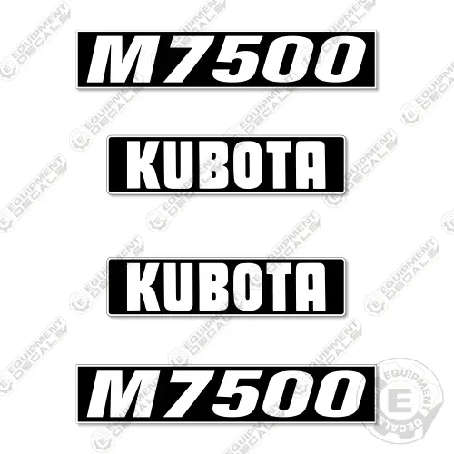 Fits Kubota M7500 Decal Kit Tractor 1