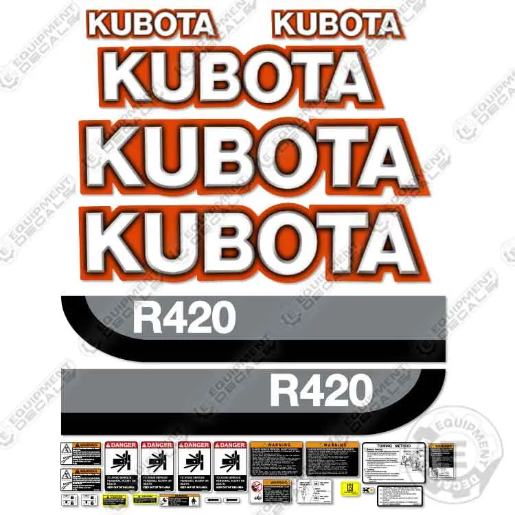Fits Kubota R420 Decal Kit Wheel Loader 1