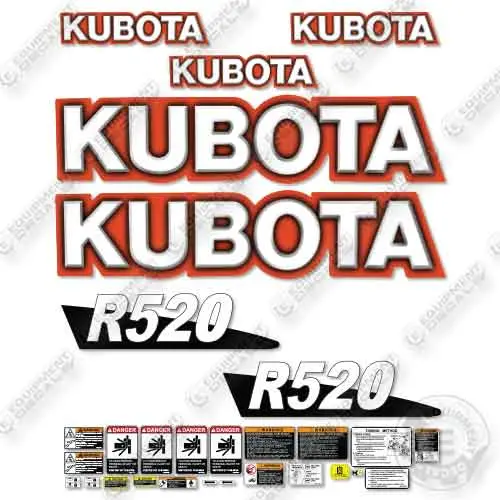 Fits Kubota R520 Decal Kit Wheel Loader - Old Style! 1