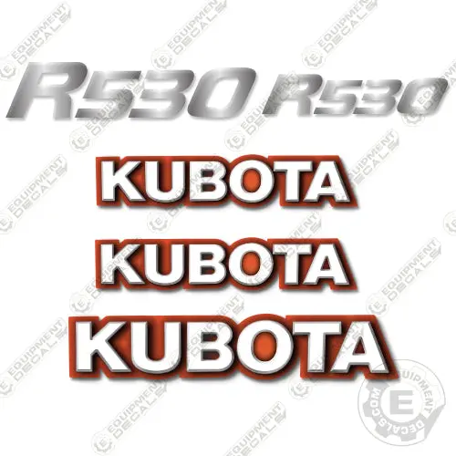 Fits Kubota R530 Decal Kit 1