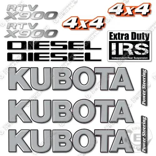 Fits Kubota Rtvx900 Utility Vehicle Decal Kit 1
