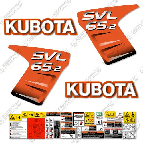 Fits Kubota Svl 65-2 Skid Steer Decal Kit 1