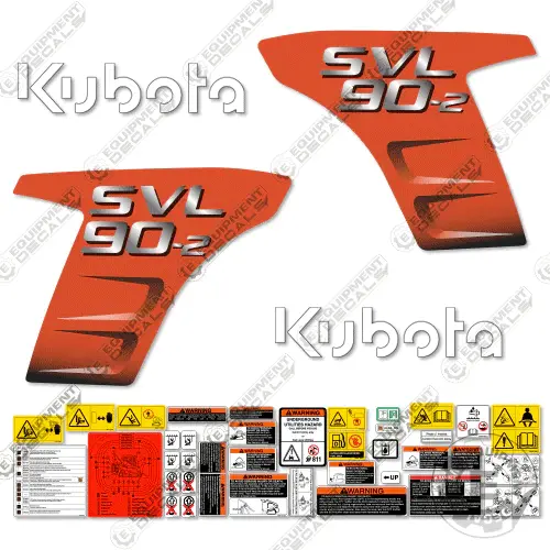 Fits Kubota Svl 90-2 Decal Kit - New Style Logo 1