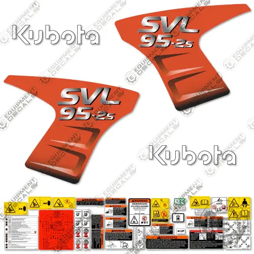 Fits Kubota Svl 95-2S Decal Kit - New Style Logo 1
