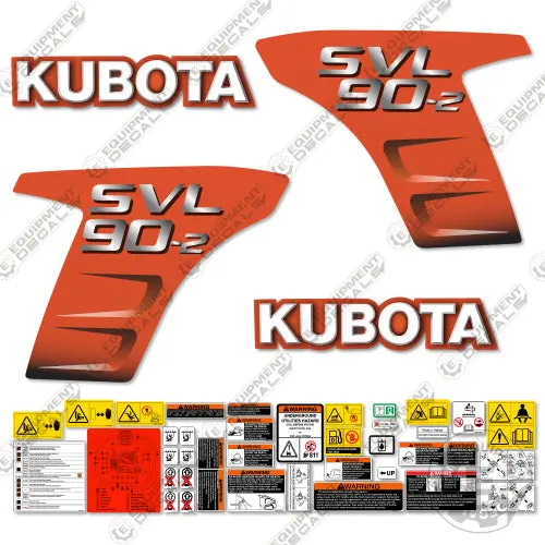 Fits Kubota Svl 90-2 Decal Kit 1