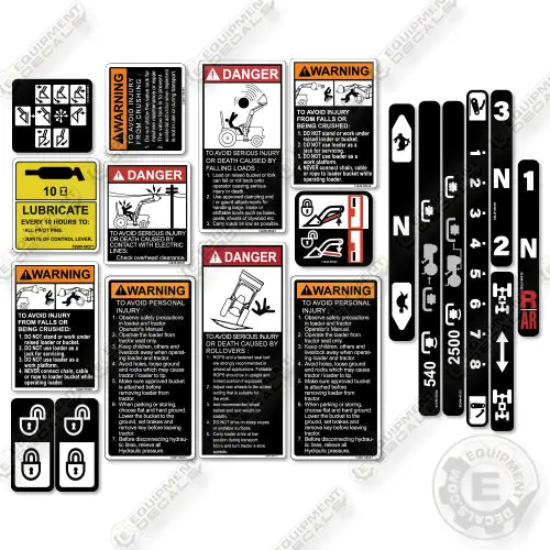 Fits Kubota Decal Kit Tractor Lever 1