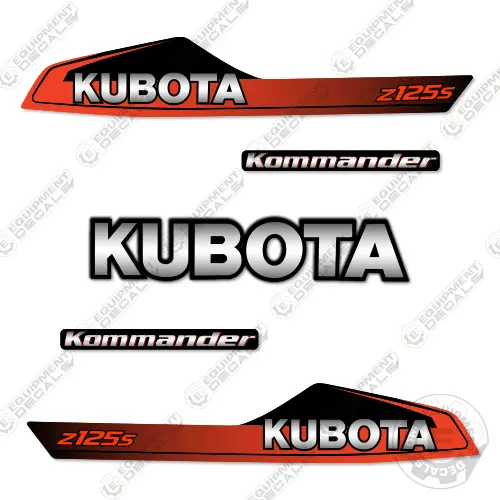 Fits Kubota Z125s Decal Kit Mower 1