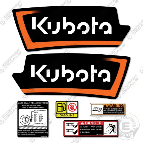 Fits Kubota Z242kw-48 Decal Kit Mower 1