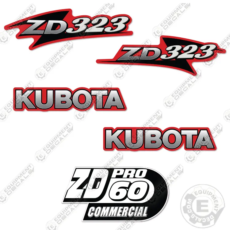 Fits Kubota Zd323 Decal Kit Mower 1