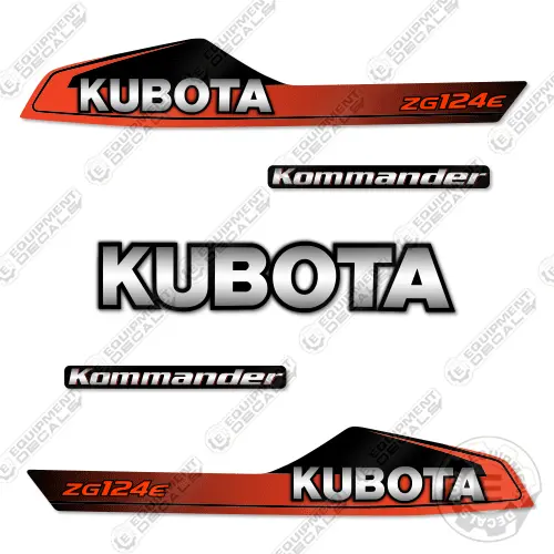Fits Kubota Zg124e Decal Kit Mower 1