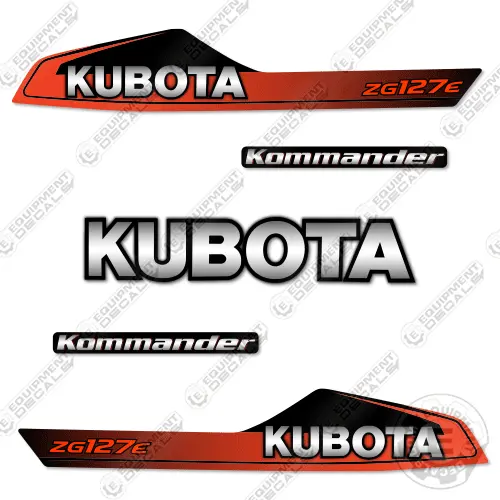 Fits Kubota Zg127e Decal Kit Mower 1