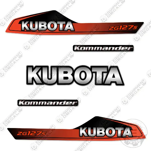 Fits Kubota Zg127s Decal Kit Mower 1