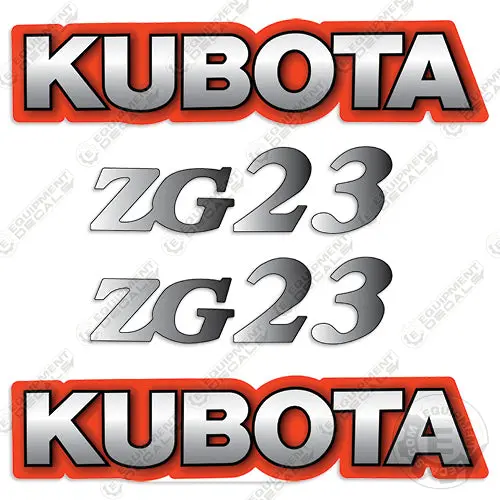 Fits Kubota Zg23 Decal Kit Mower 1