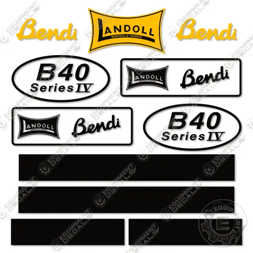 Fits Landoll Bendi B40-Iv Decal Kit Forklift 1