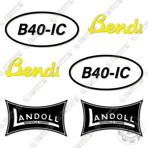 Fits Landoll Bendi B40-Ic Decal Kit Forklift 1